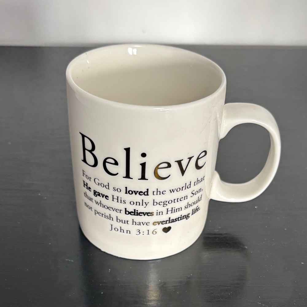 Angels White Believe Mug